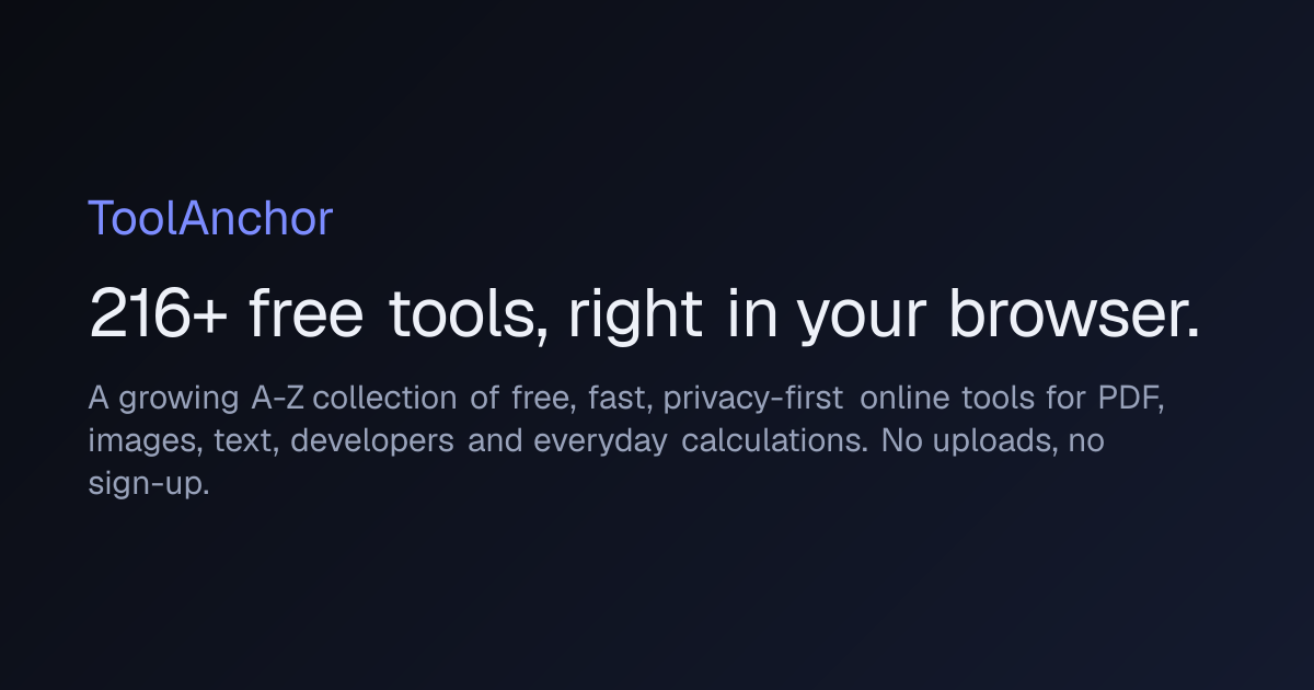 ToolAnchor screenshot 1